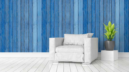 Modern bright interior . 3D renderingの写真素材