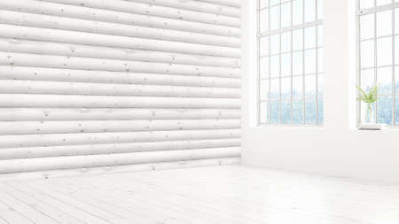 Modern bright interior . 3D renderingの写真素材