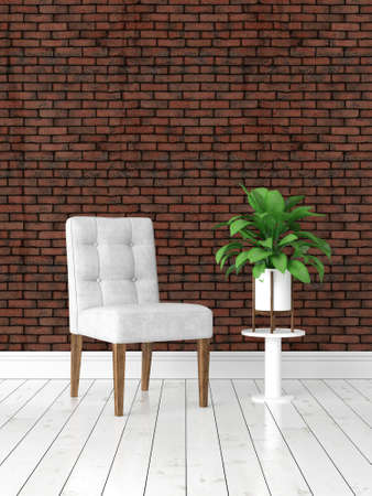 Modern bright interior . 3D renderingの写真素材