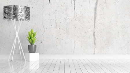 Modern bright interior . 3D renderingの写真素材