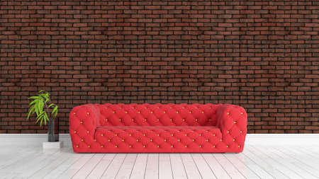 Modern bright interior . 3D renderingの写真素材