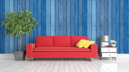 Modern bright interior . 3D renderingの写真素材