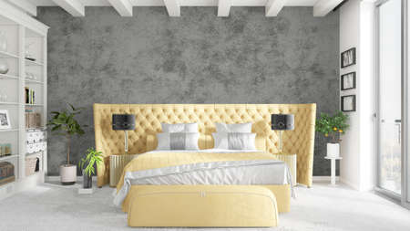 Modern bright interior . 3D renderingの写真素材