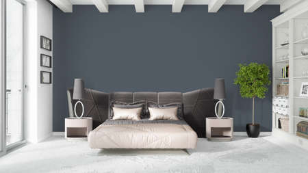 Modern bright interior . 3D renderingの写真素材