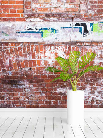 Modern bright interior . 3D renderingの写真素材