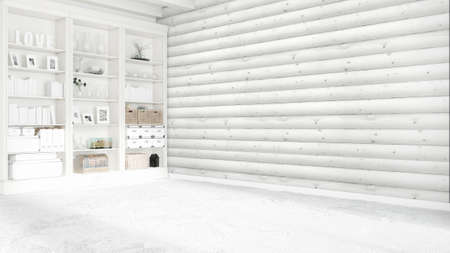 Modern bright interior . 3D renderingの写真素材