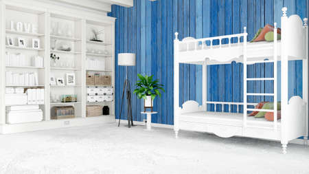 Modern bright interior . 3D renderingの写真素材