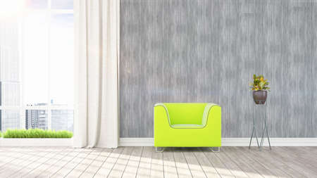 Modern bright interior . 3D renderingの写真素材