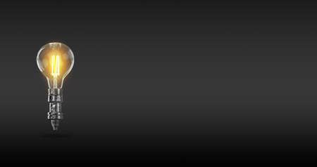 Light bulb lamps. 3D renderingの写真素材