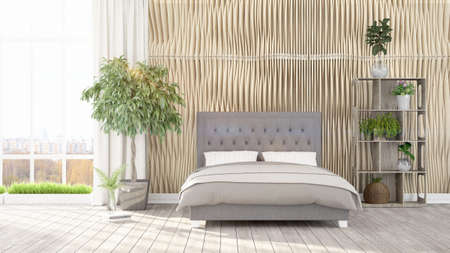 Modern bright interior . 3D renderingの写真素材