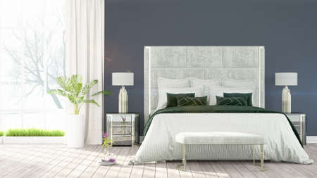 Modern bright interior . 3D renderingの写真素材