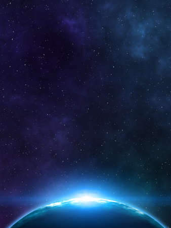 Space background. 3D renderingの写真素材