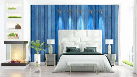 Modern bright interior . 3D renderingの写真素材