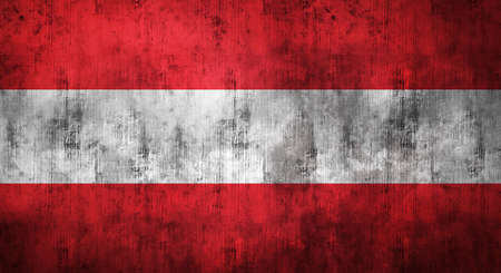 Grunge crumpled Austria flag. 3d renderingの写真素材