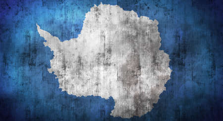 Grunge crumpled Antarctica flag. 3d renderingの写真素材