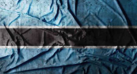 Grunge crumpled Botswana flag. 3d renderingの写真素材