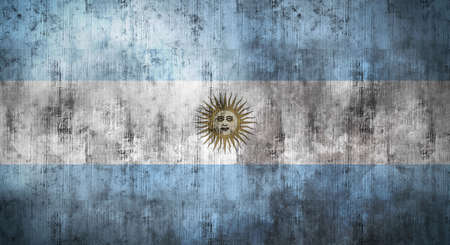 Grunge crumpled Argentina flag. 3d renderingの写真素材