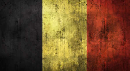 Grunge crumpled Belgium flag. 3d renderingの写真素材