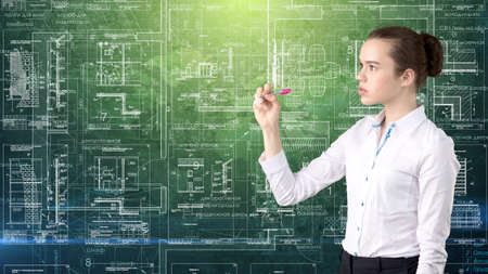 Businesswoman Architect Engineer Construction Design and Business Concept