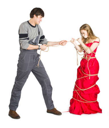 Concept of mesalliance and unequal match.の写真素材