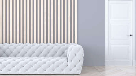 Living room interior in scandinavian style . 3D renderingの写真素材