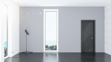 Living room interior in scandinavian style . 3D rendering