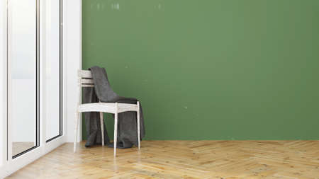 Modern design living room interior with beautiful view . 3D renderingの写真素材