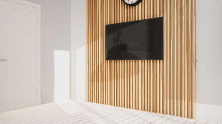 Modern design living room interior in Scandinavian style . 3D renderingの写真素材