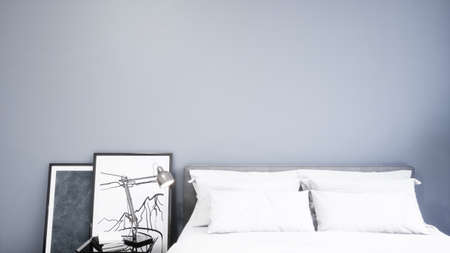 Modern design living room interior in Scandinavian style . 3D rendering