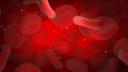 3d rendered illustration of many blood cells