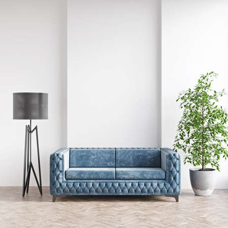 Beautiful interior of a modern room. Bright