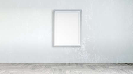 Mock up poster frame in modern interior