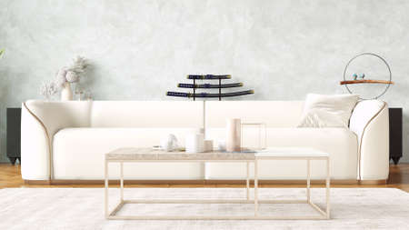 Modern stylish interior of the living room