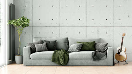Modern stylish interior of the living room