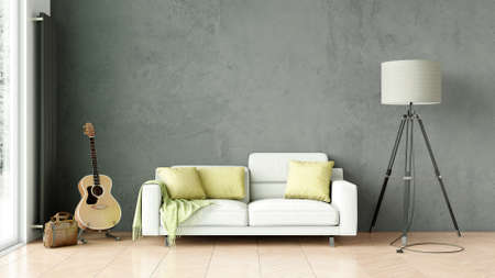 Modern stylish interior of the living roomの写真素材