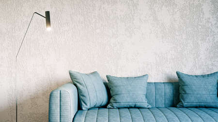 Beautiful interior of a modern room. Bright