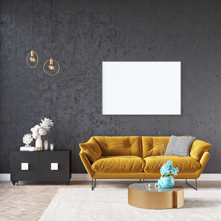 Modern interior of a room with anの写真素材