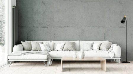 Modern stylish interior of the living roomの写真素材