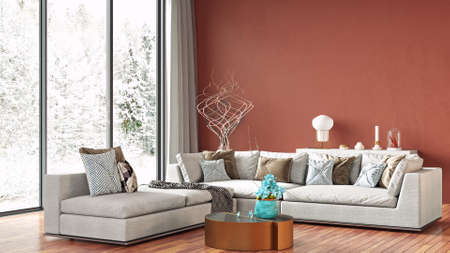 Beautiful interior of a modern room. Brightの写真素材