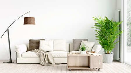 Modern stylish interior of the living roomの写真素材