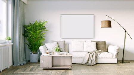 Modern interior of a room with an