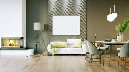 Modern beautiful interior of the room withの写真素材