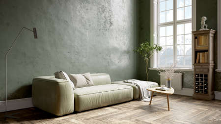 Modern beautiful interior of the room withの写真素材