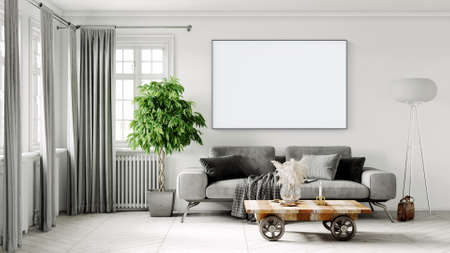 Modern interior of a room with an