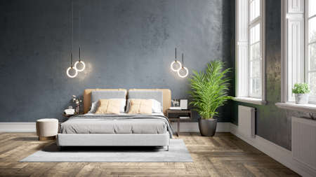 Modern beautiful interior of the room with