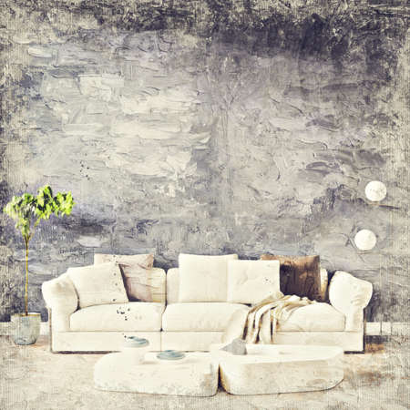 Modern beautiful interior of the room with