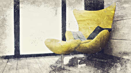 Modern beautiful interior of the room withの写真素材