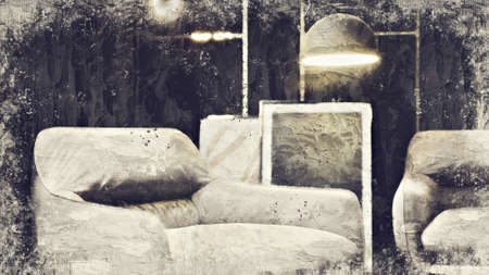 Modern beautiful interior of the room with