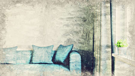 Modern beautiful interior of the room withの写真素材