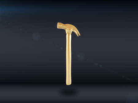 Gold instruments isolated a dark background. 3dの写真素材
